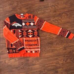 NFL Broncos Orange and Black Sweater